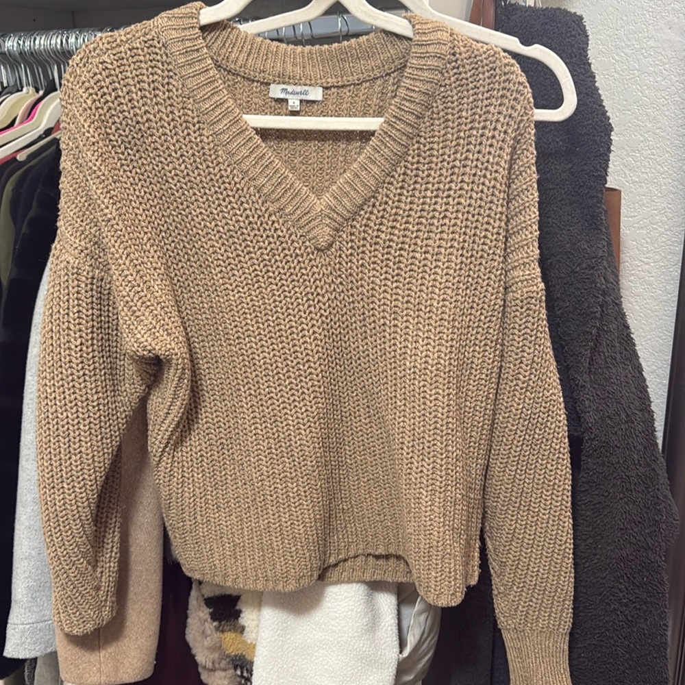 Madewell cropped knit sweater